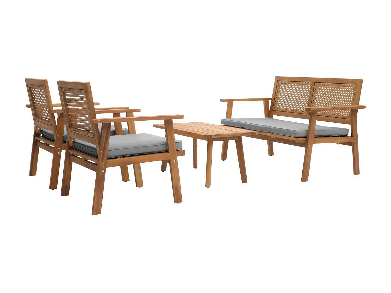 Ensemble de jardin MVG-N46 (4 pièces),  Coussin gris