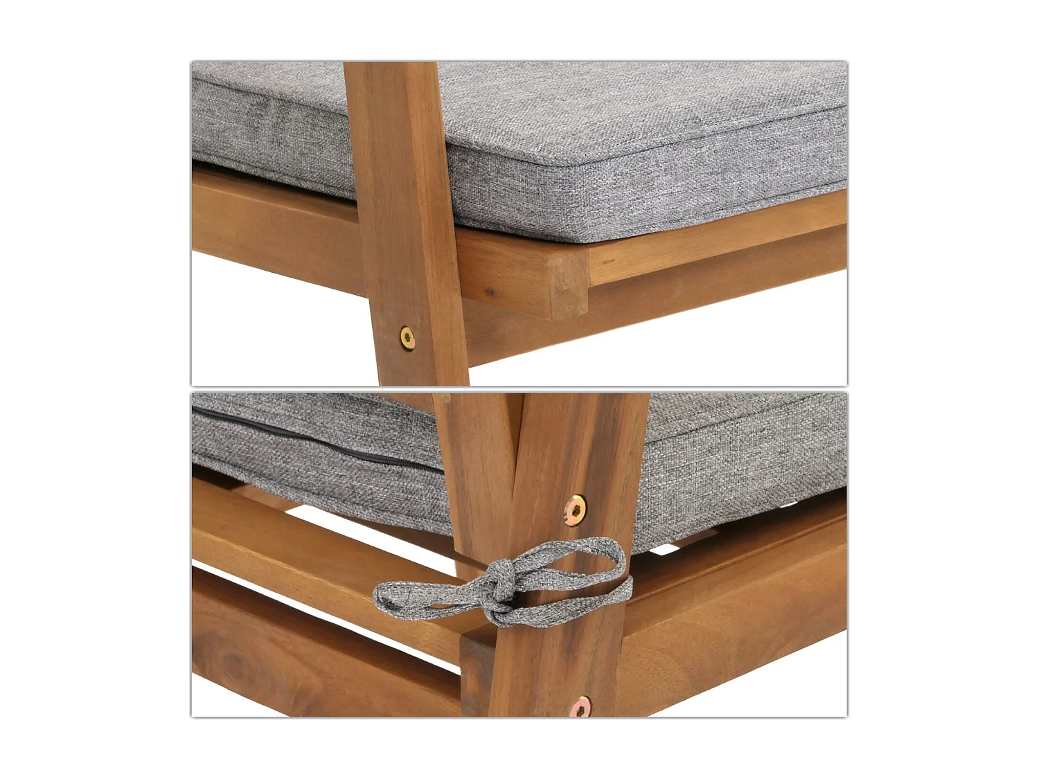 Ensemble de jardin MVG-N46 (4 pièces),  Coussin gris