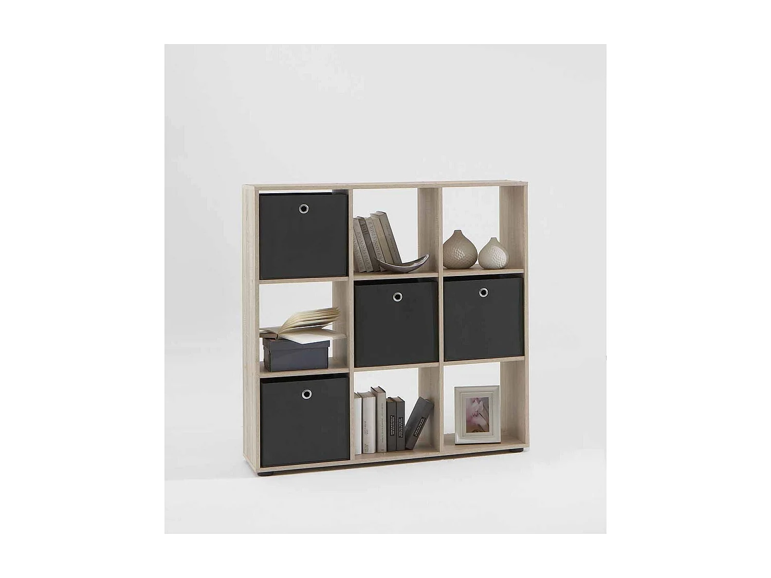 Étagère 9 Cases Design "Gaman" 108cm Chêne