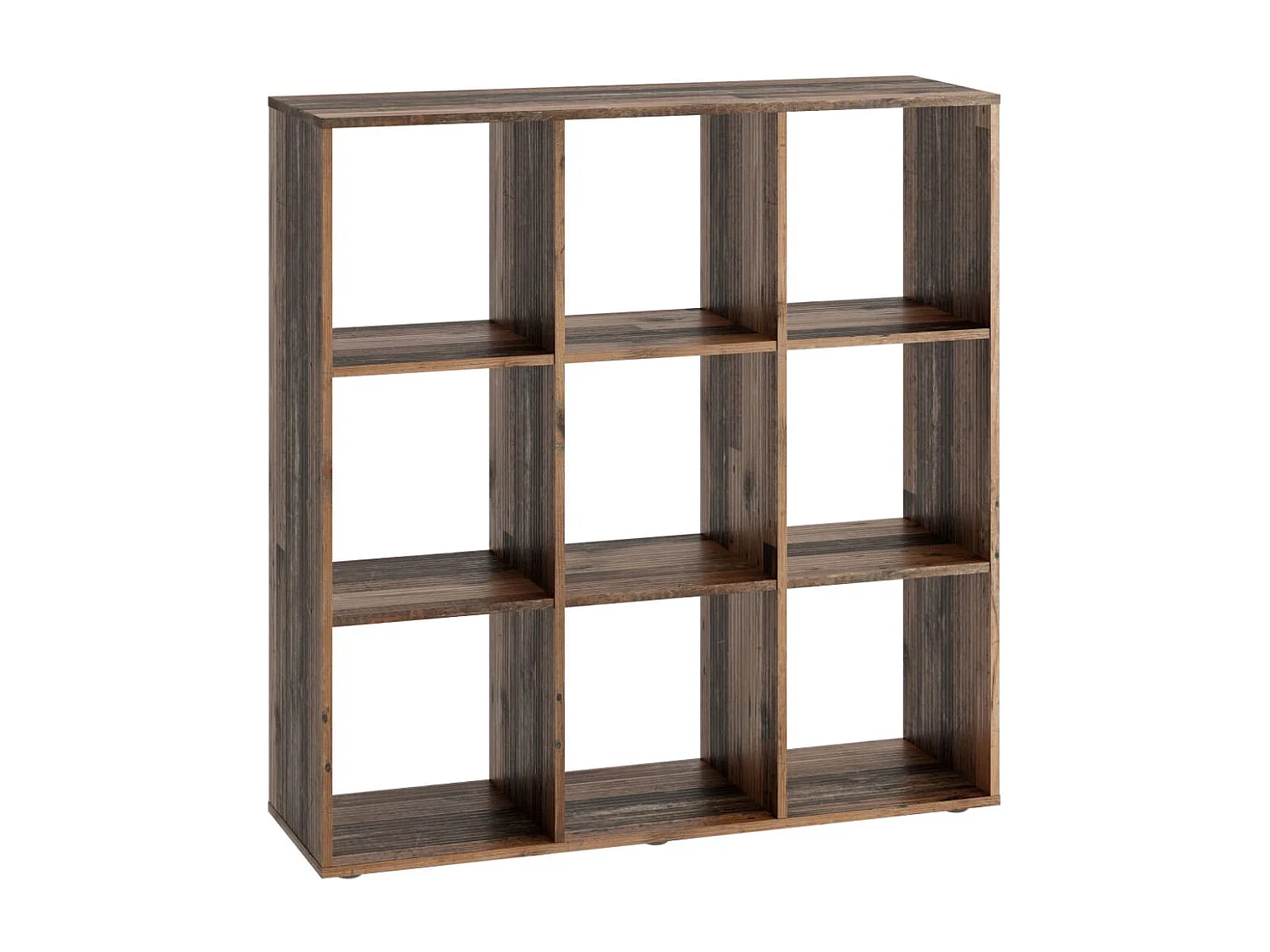 Étagère 9 Cases Design "Gaman" 108cm Chêne Foncé