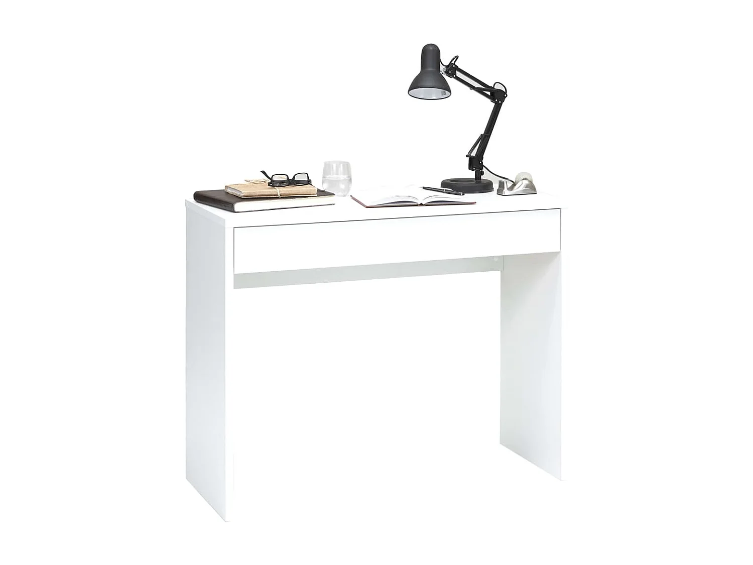 Console 1 Tiroir Design "Kherer" 100cm Blanc