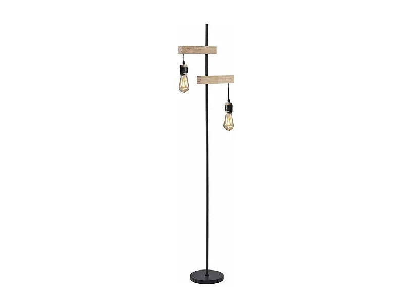 Lampadaire 2 Têtes Design "Fairview" 150cm Noir