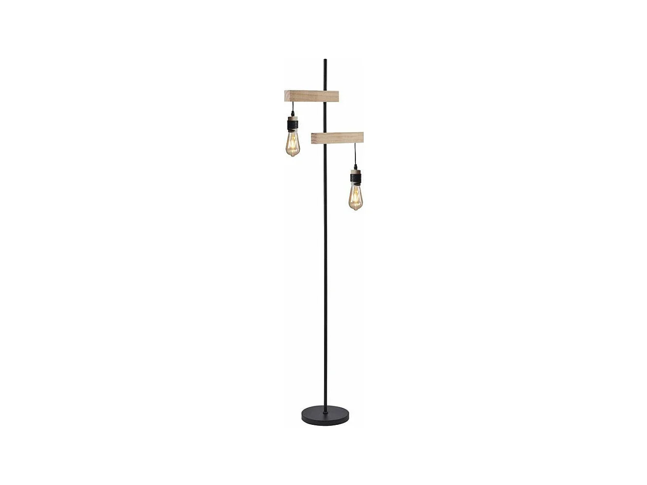Lampadaire 2 Têtes Design "Fairview" 150cm Noir