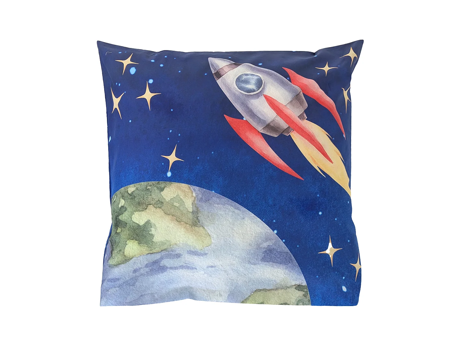 Taie d'oreiller 65x65 cm en percale de coton THOMAS bleu