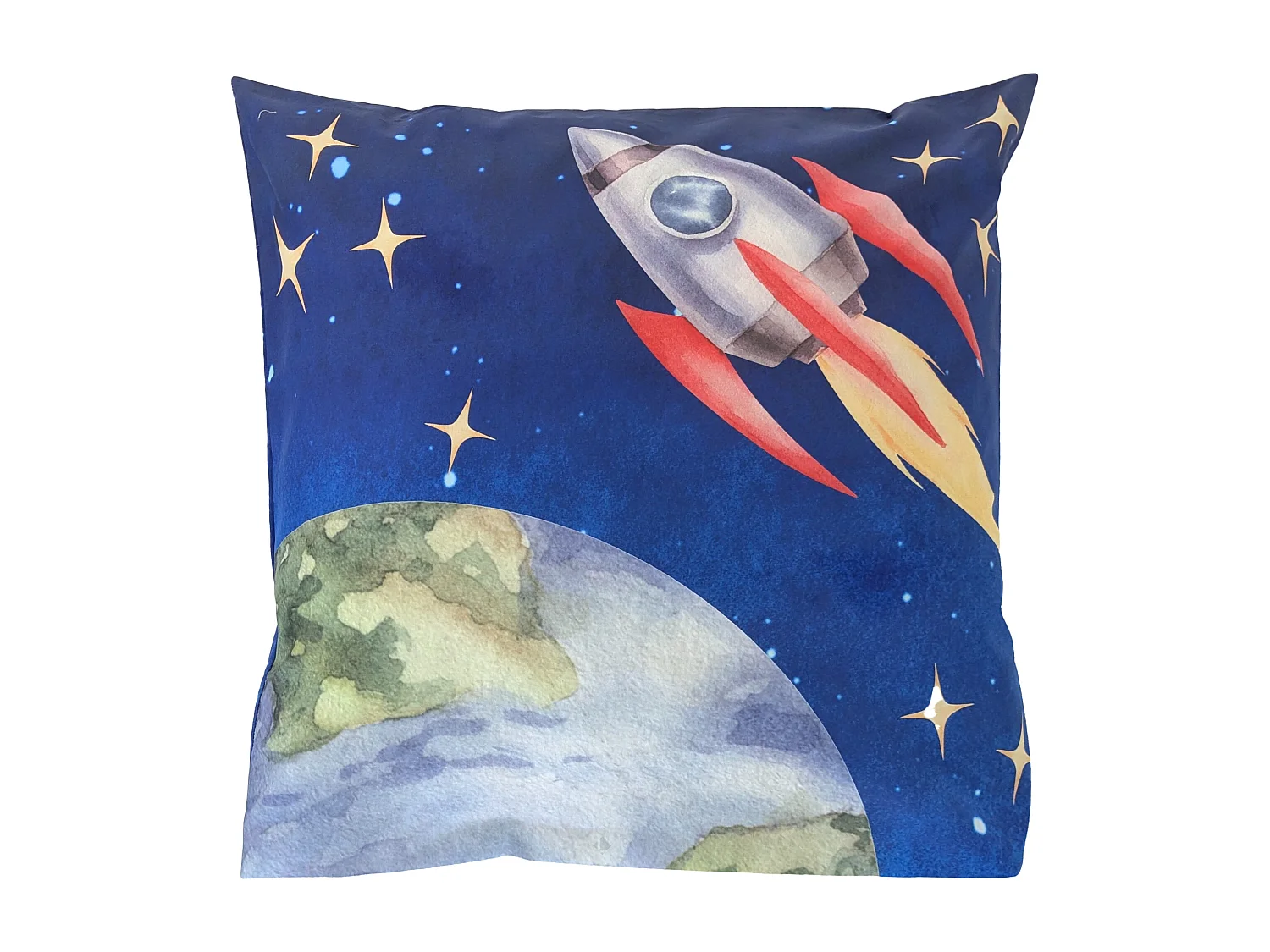 Taie d'oreiller 65x65 cm en percale de coton THOMAS bleu