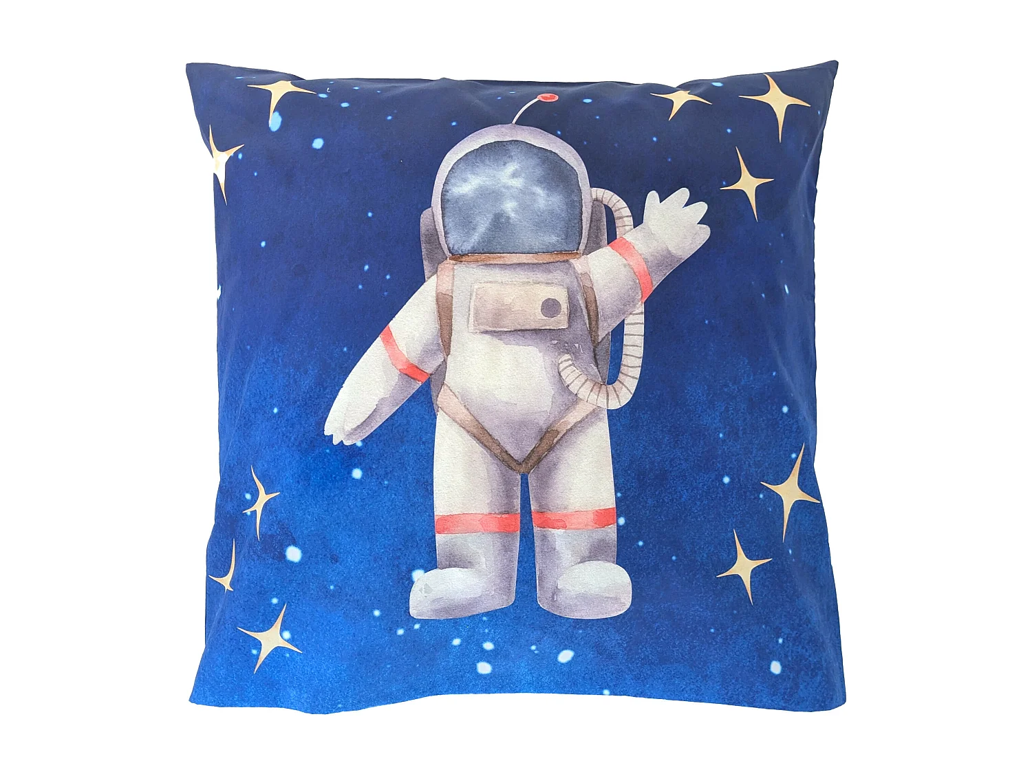 Taie d'oreiller 65x65 cm en percale de coton THOMAS bleu