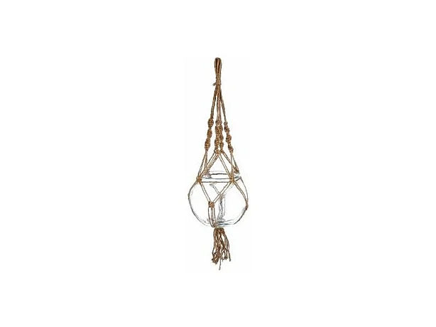 Cache-Pot en Verre "Raffia" 16cm Transparent