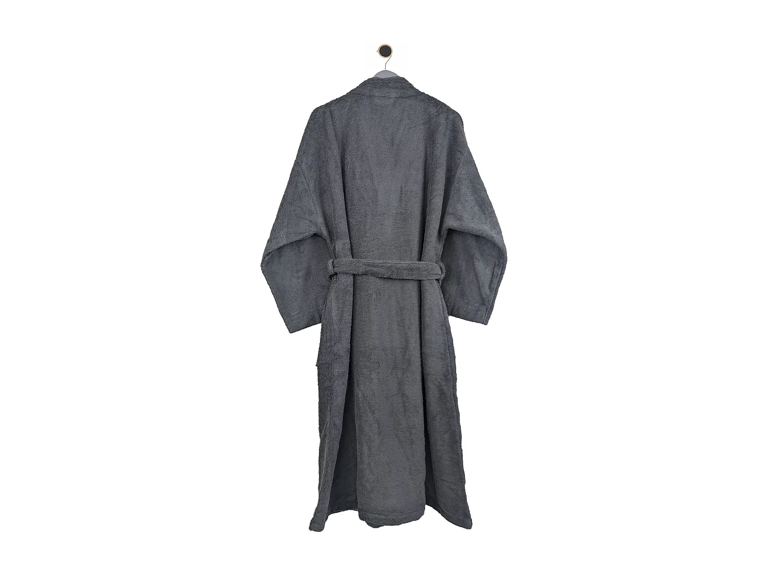 Peignoir kimono adulte PURE coton XL gris anthracite