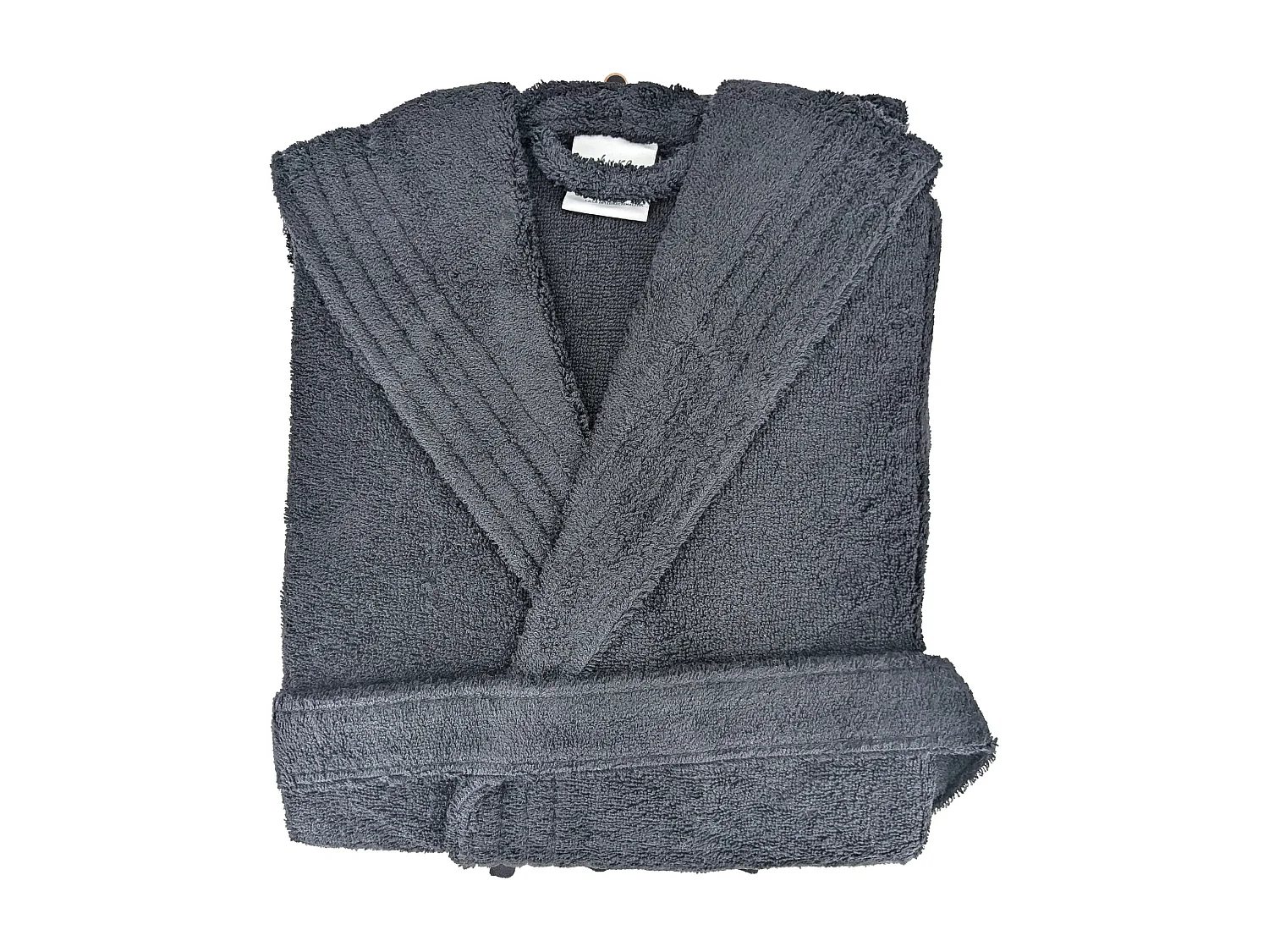 Peignoir kimono adulte PURE coton XL gris anthracite