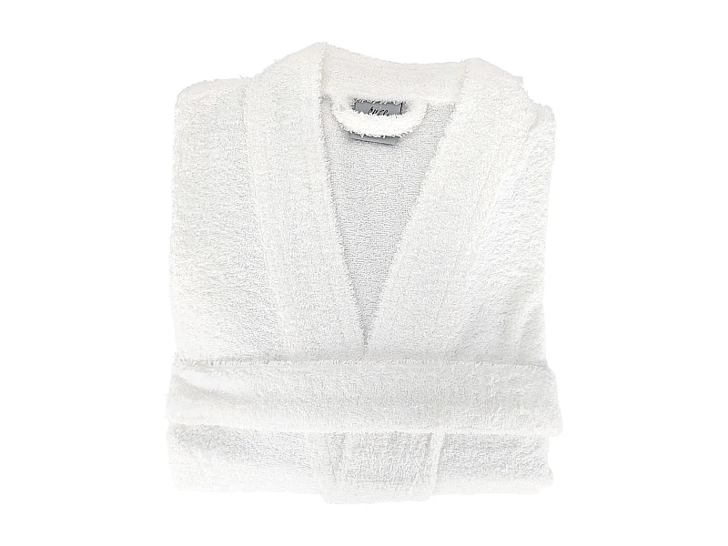 Peignoir kimono adulte PURE coton XL blanc