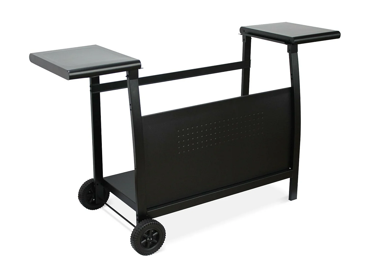 Carrello griglia a gas 4 bruciatori acciaio, nero