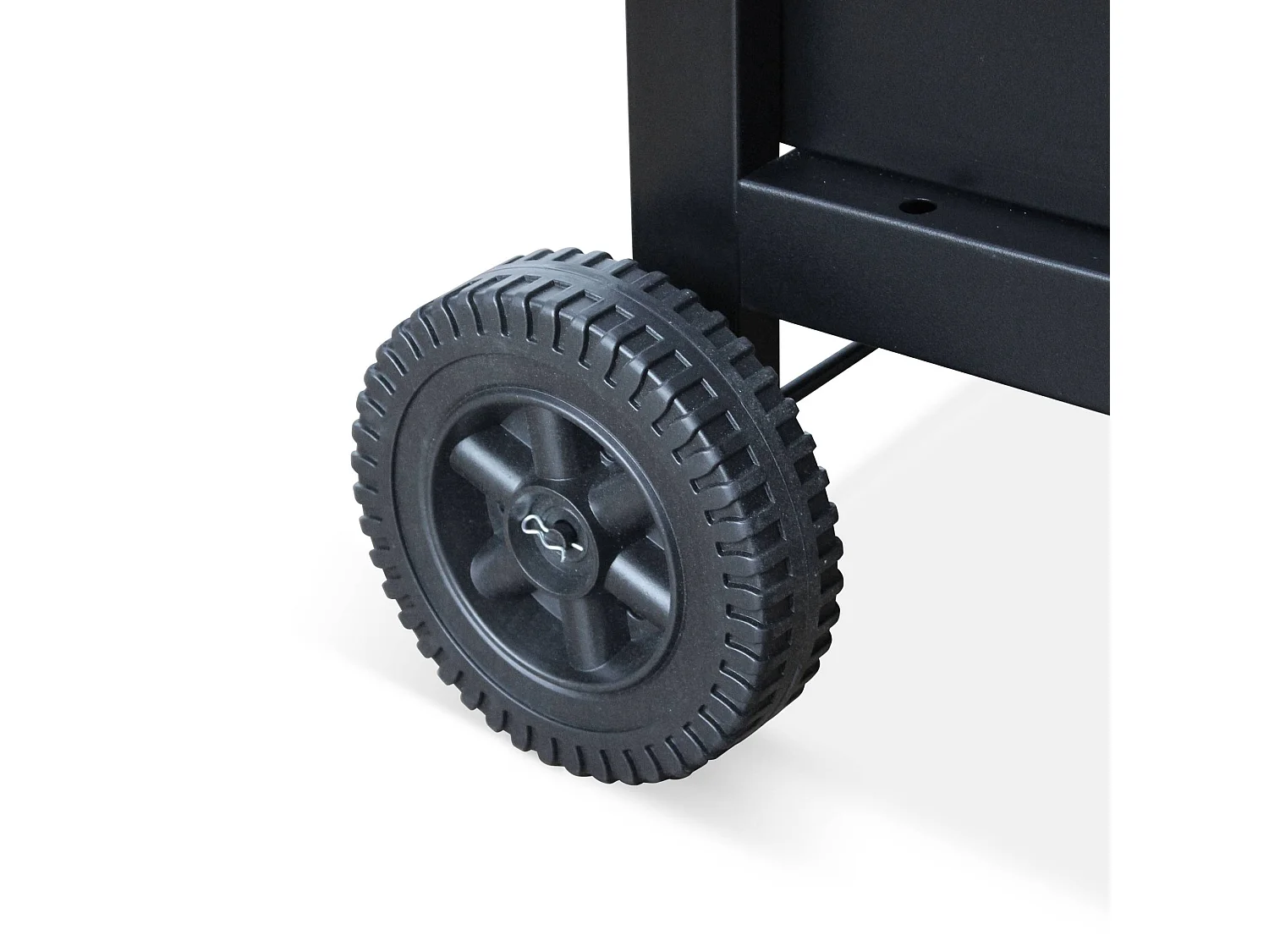 Carrello griglia a gas 4 bruciatori acciaio, nero