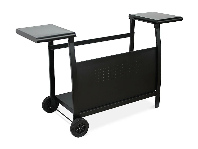 Carrello griglia a gas 4 bruciatori acciaio, nero