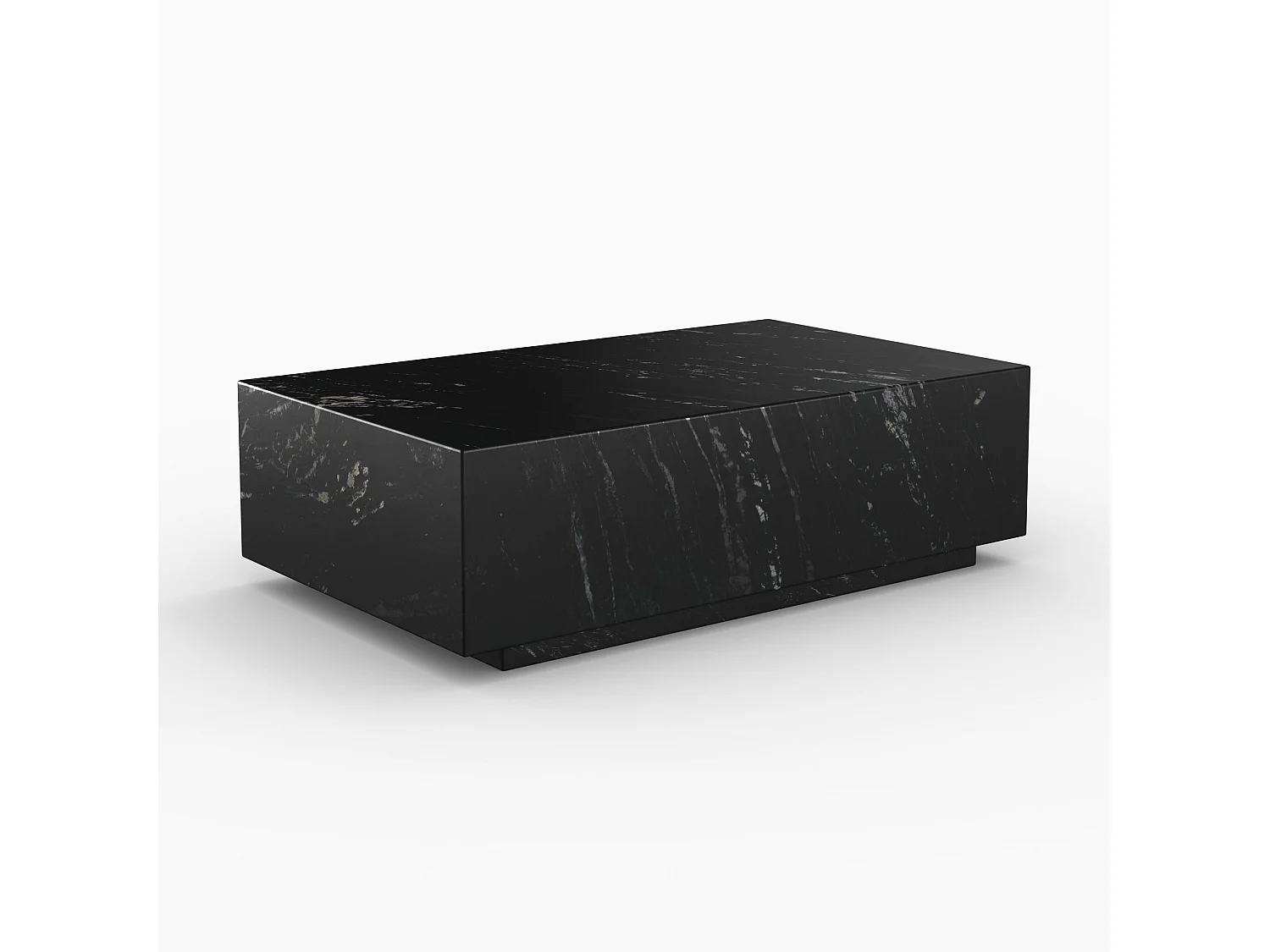 Table basse rectangulaire en marbre noir - Izaé