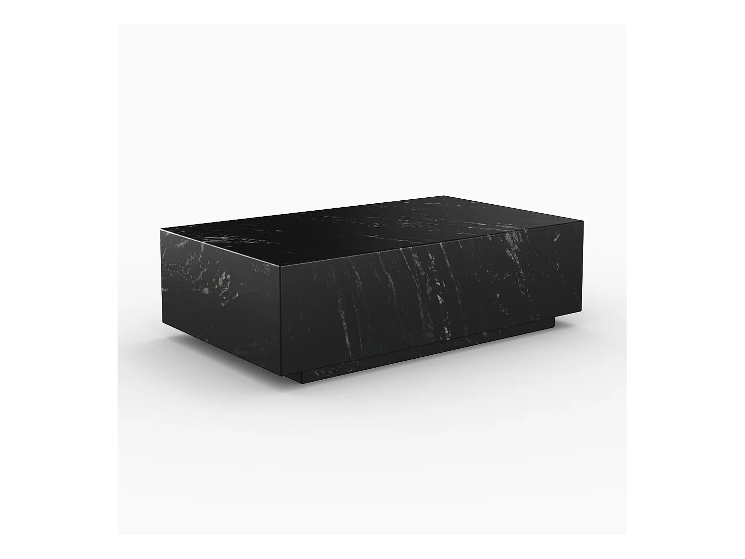 Table basse rectangulaire en marbre noir - Izaé