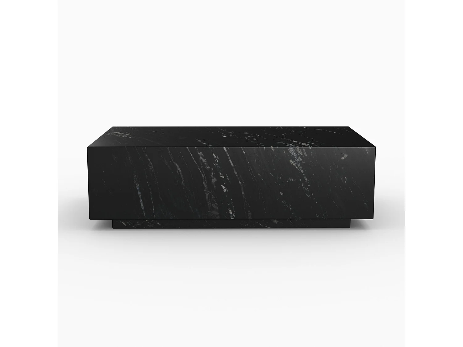 Mesa de centro rectangular de mármol negro - Izaé