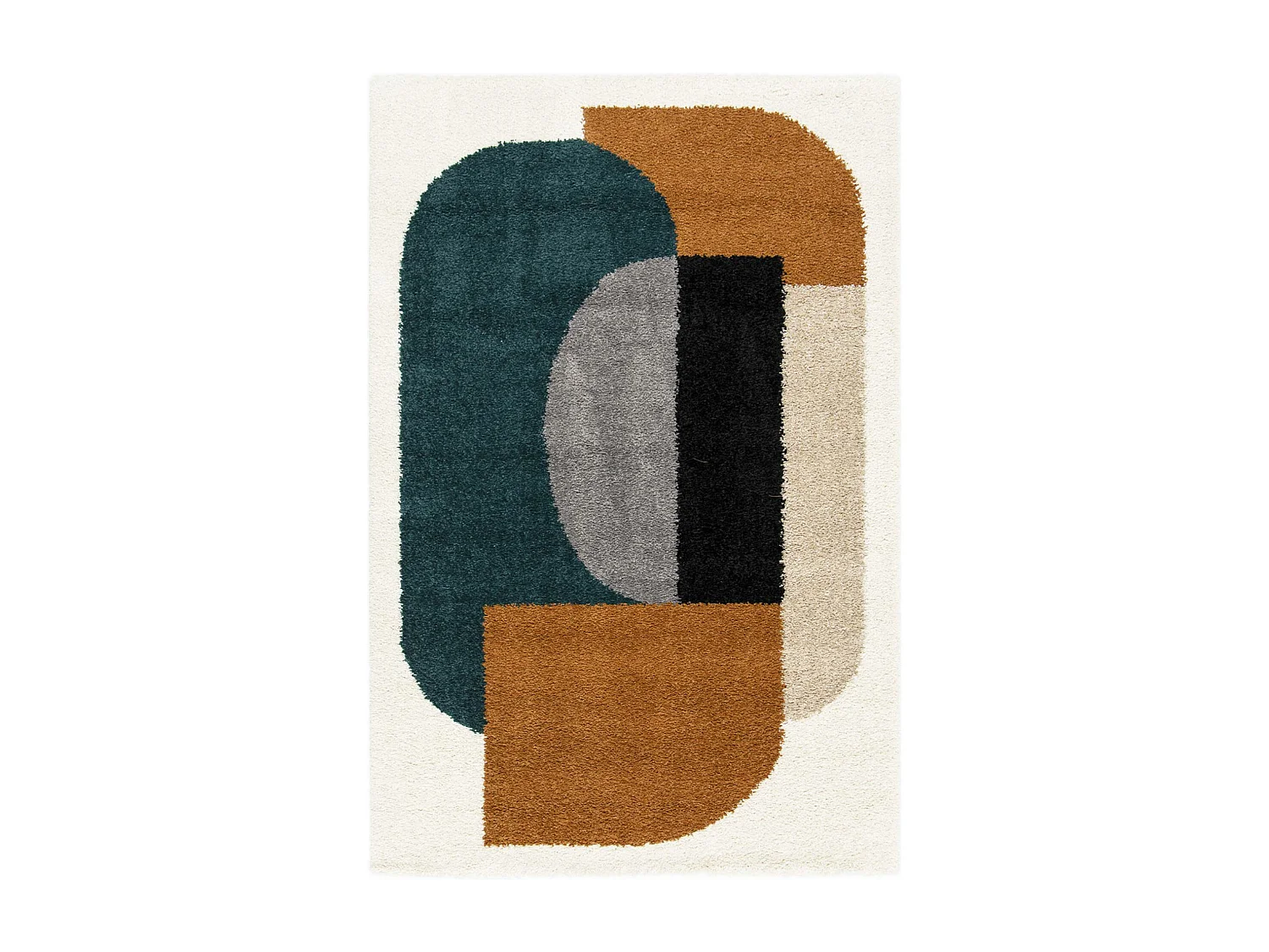 Tapis intérieur shaggy. motifs géométriques. multicolore. 160 x 230cm