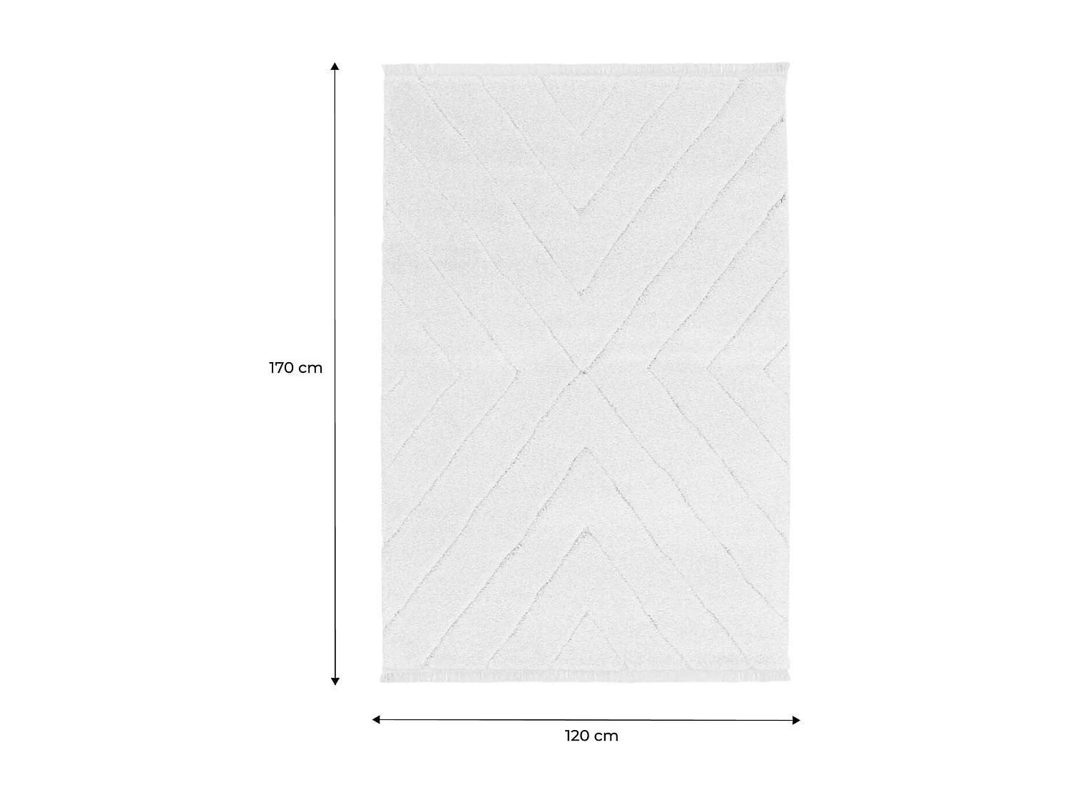 Alfombra interior con ligeros relieves crema