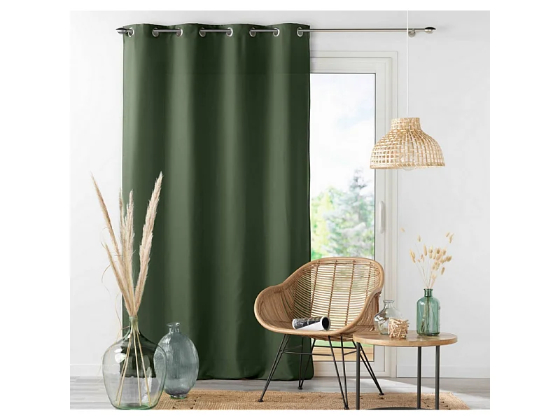 Rideau à Oeillets "Absolu" 140x260cm Kaki