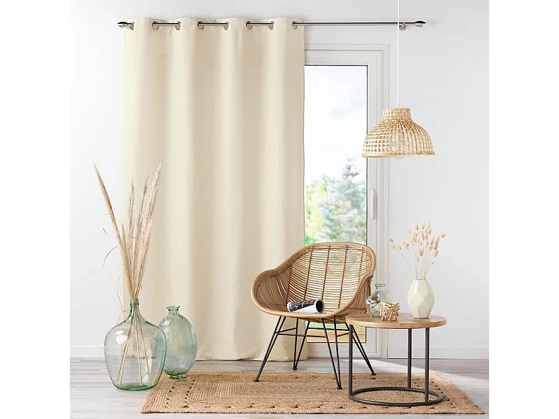 Rideau à Oeillets "Absolu" 140x260cm Naturel