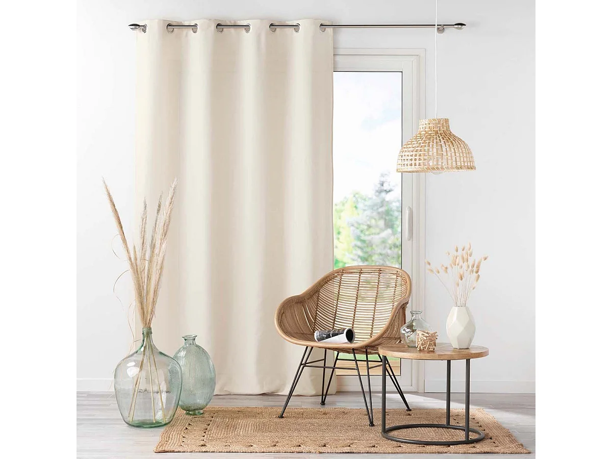 Rideau à Oeillets "Absolu" 140x260cm Naturel