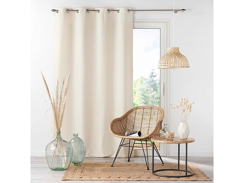 Rideau à Oeillets "Absolu" 140x260cm Naturel