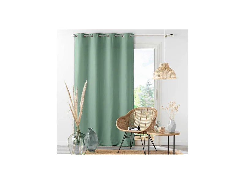 Rideau à Œillets "Absolu" 140x260cm Sauge