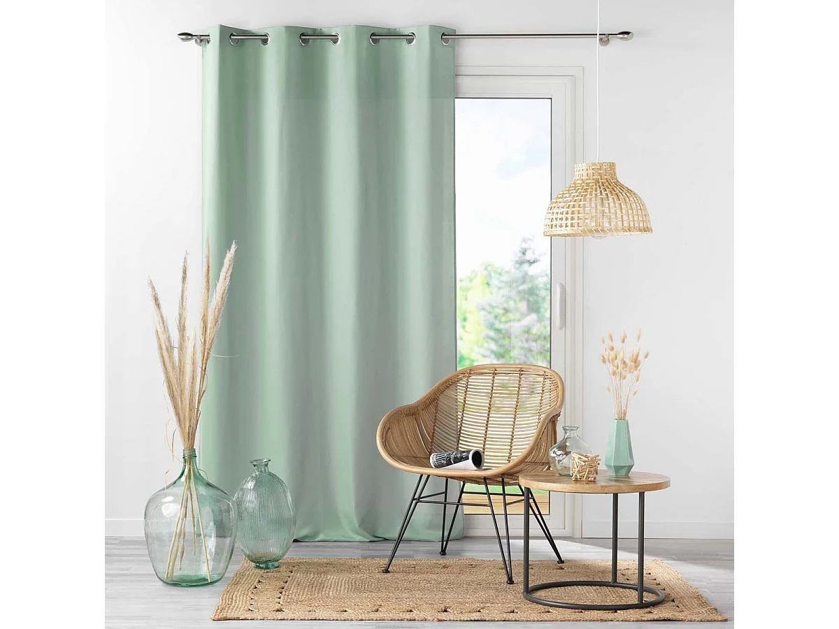 Rideau à Œillets "Absolu" 140x260cm Sauge