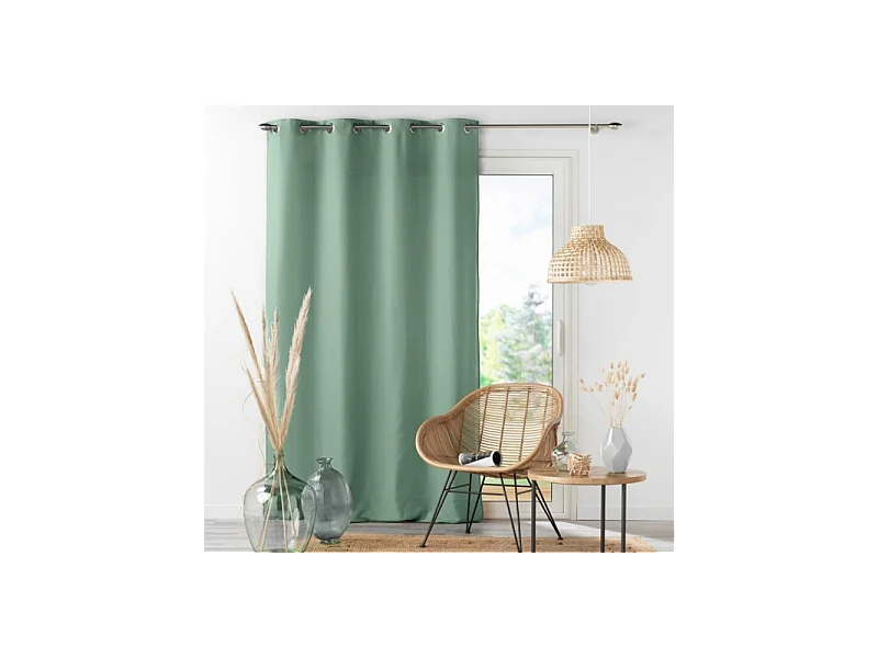 Rideau à Œillets "Absolu" 140x260cm Sauge