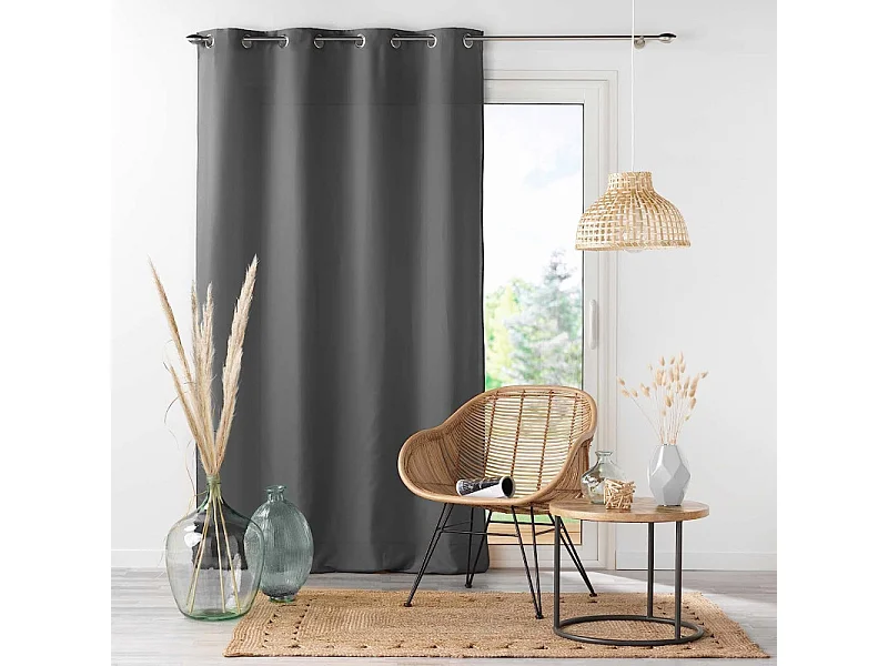 Rideau à Oeillets "Absolu" 140x260cm Anthracite