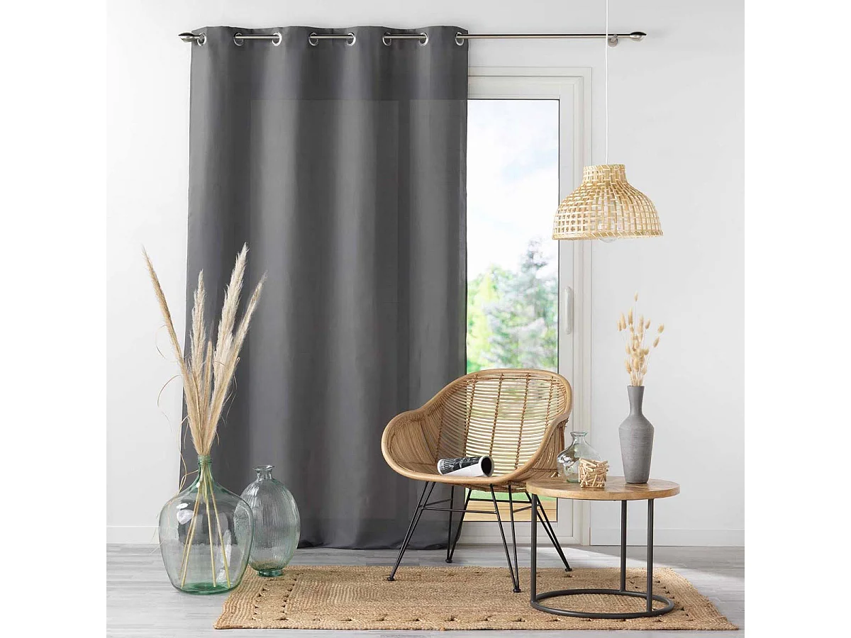 Rideau à Oeillets "Absolu" 140x260cm Anthracite