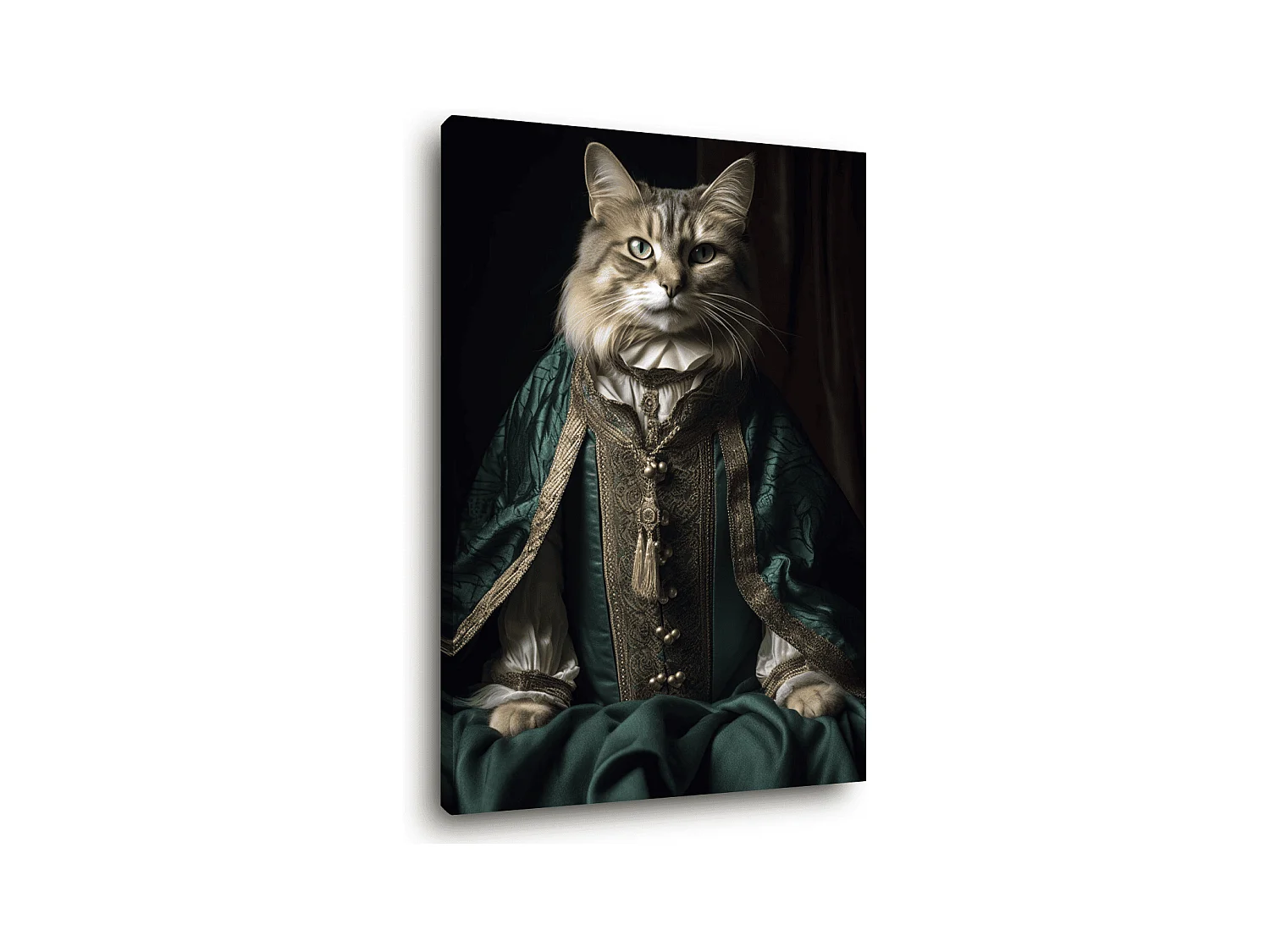 Tableau sur toile chat vintage 30x45 cm