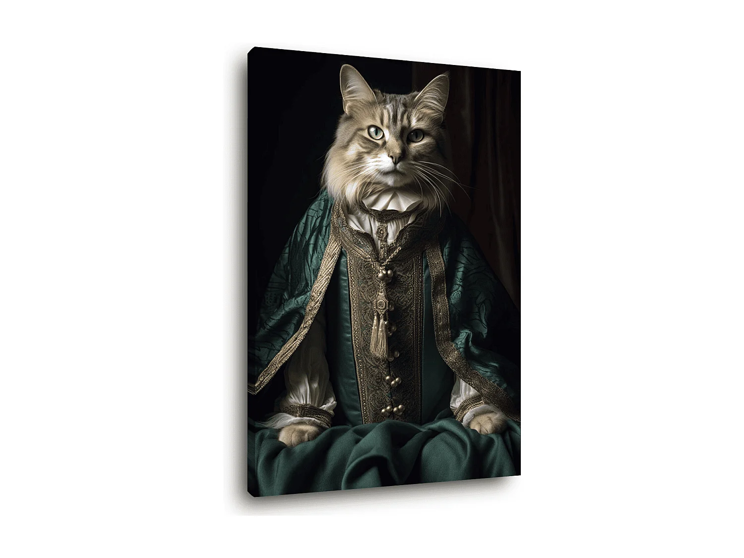 Tableau sur toile chat vintage 30x45 cm