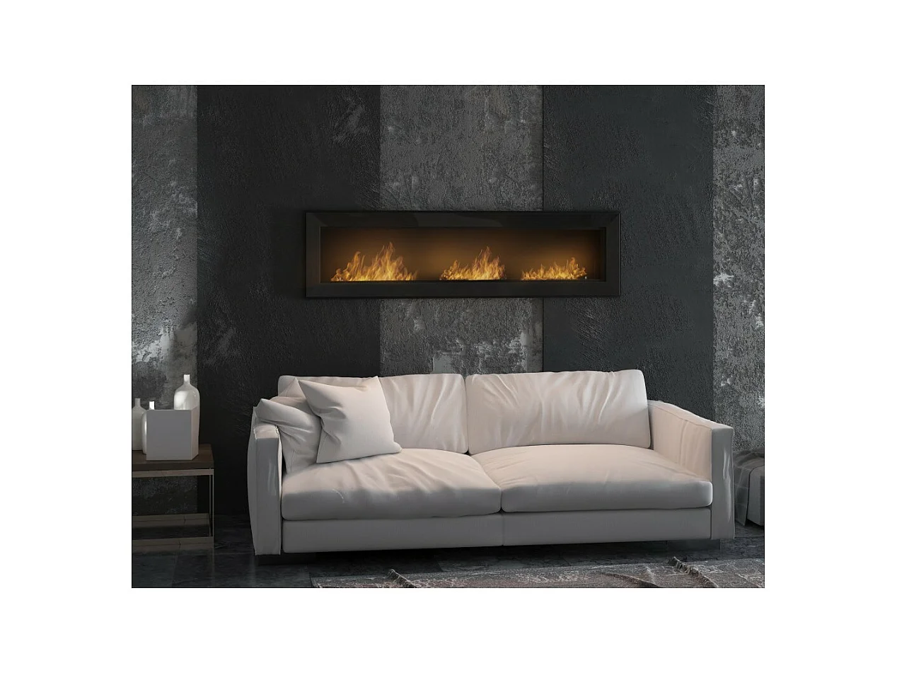 Frame 1800 SimpleFire Einbau-Bioethanolkamin mit weißem Glas