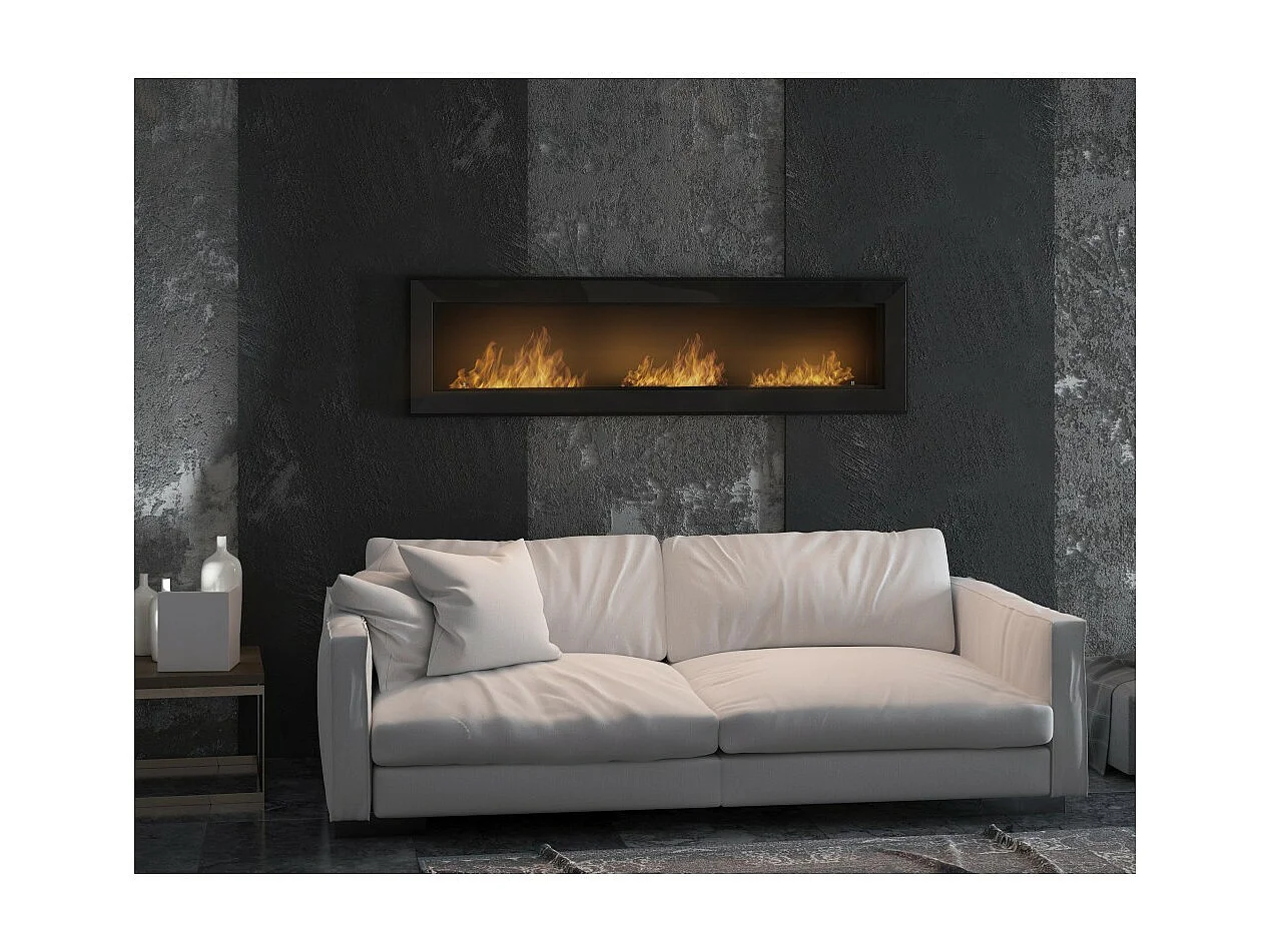 Frame 1800 SimpleFire Einbau-Bioethanolkamin mit Edelstahlglas