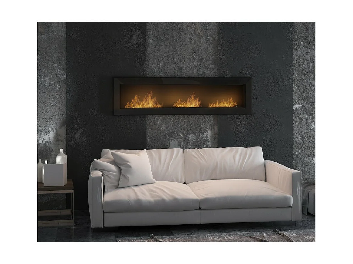 Frame 1800 SimpleFire Einbau-Bioethanolkamin mit Edelstahlglas