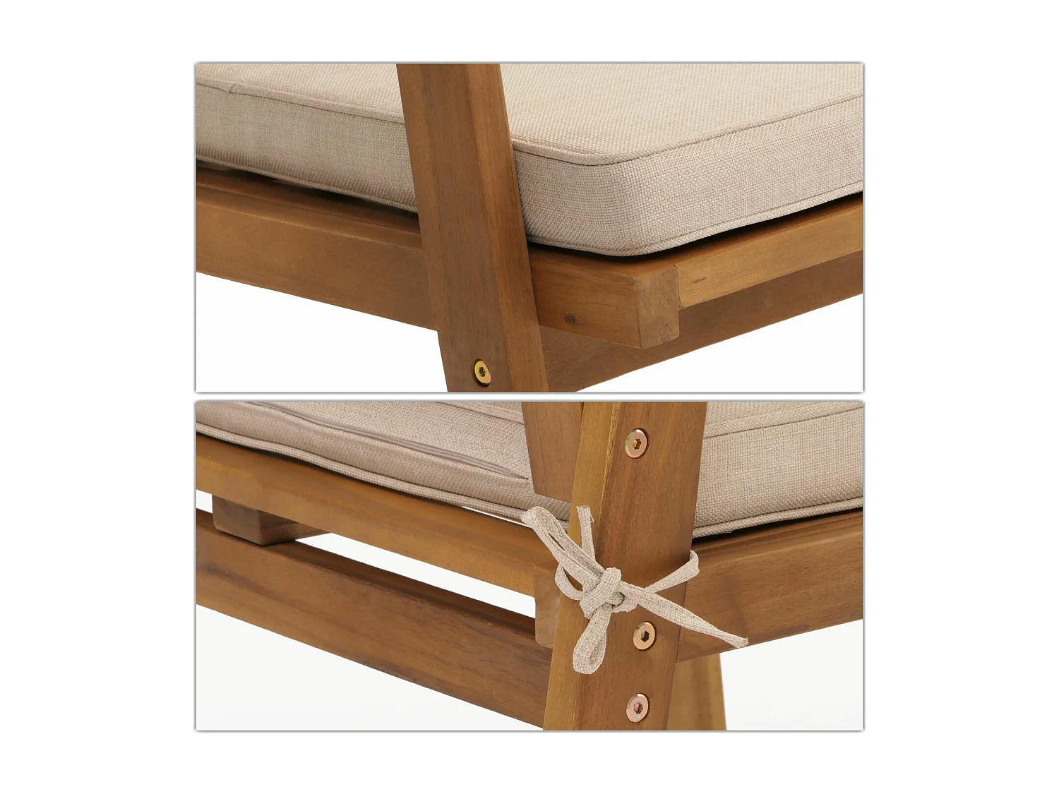 Ensemble de jardin MVG-N46 (4 pièces),  Coussin crème