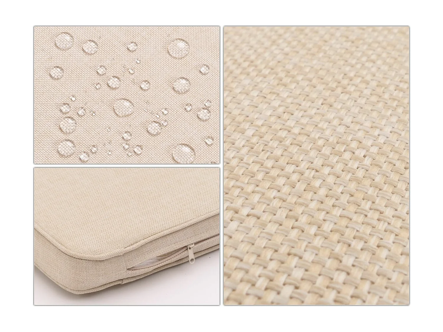 Ensemble de jardin MVG-N46 (4 pièces),  Coussin crème