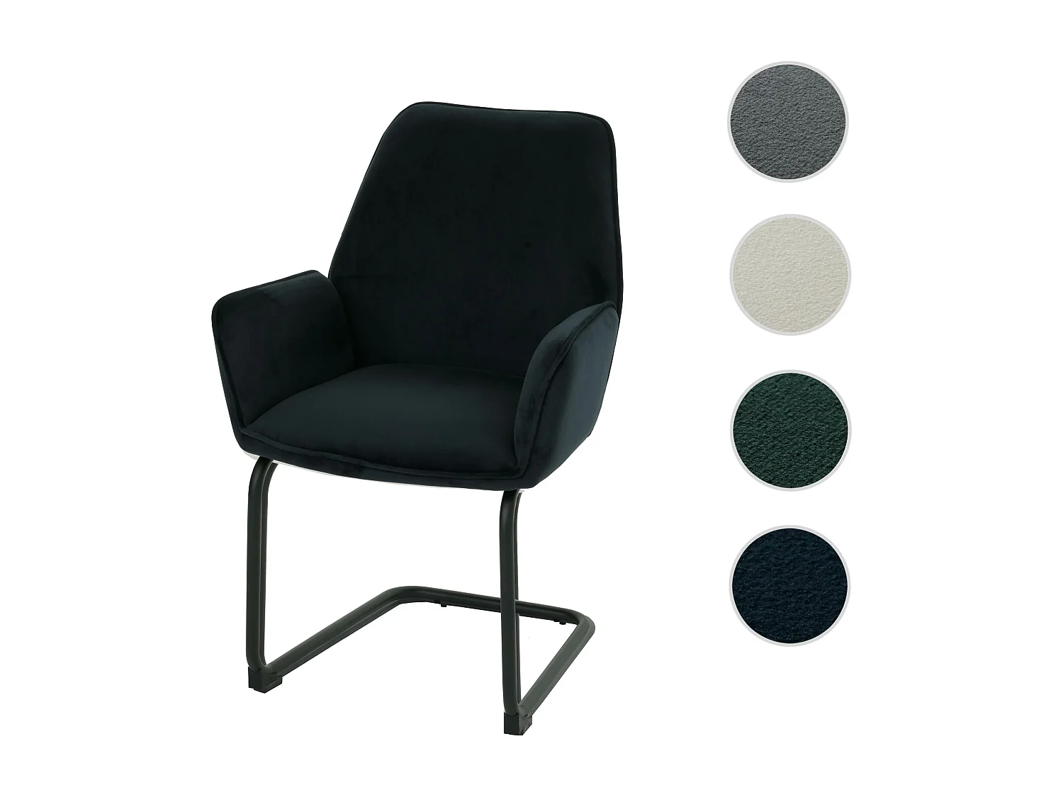 Sledestoel MCW-G67,  antraciet-blauw