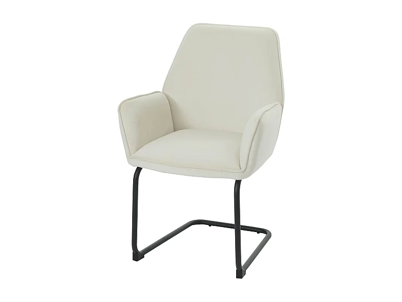 Silla basculante MCW-G67,  crema-beige