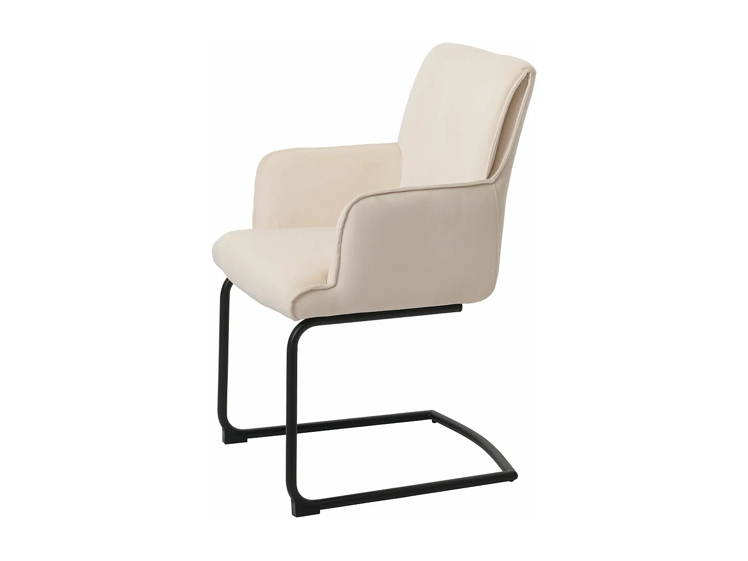 Cadeira cantilever MCW-N60,  bege-creme