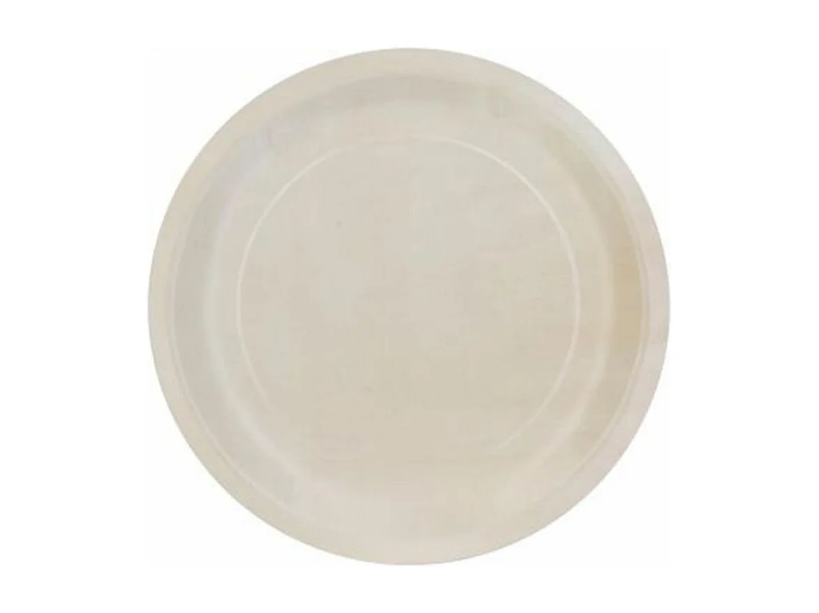 Lot de 6 Assiettes Rondes en Pin "Ecolo" 25cm Naturel