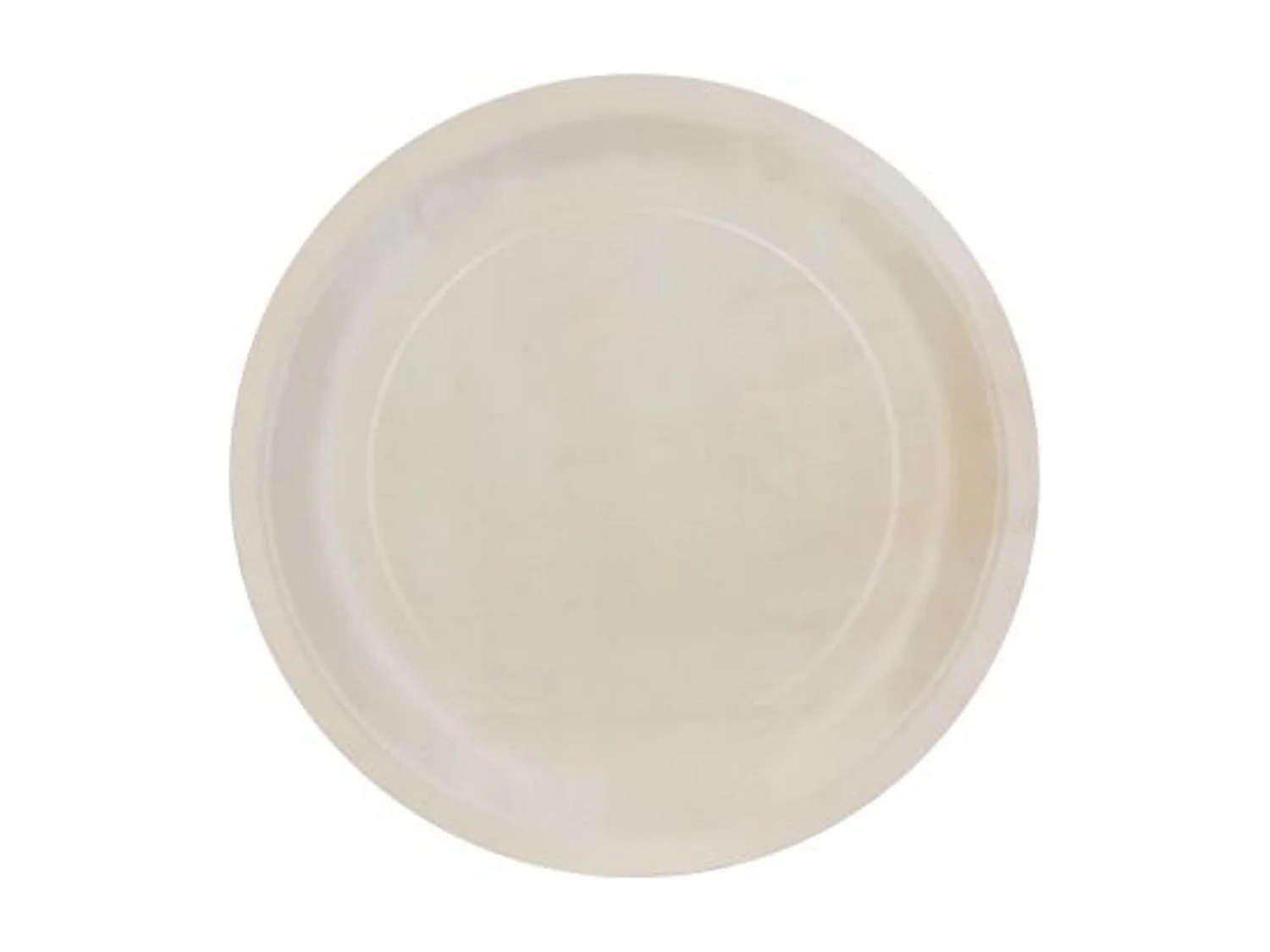 Lot de 6 Assiettes Rondes en Pin "Ecolo" 25cm Naturel