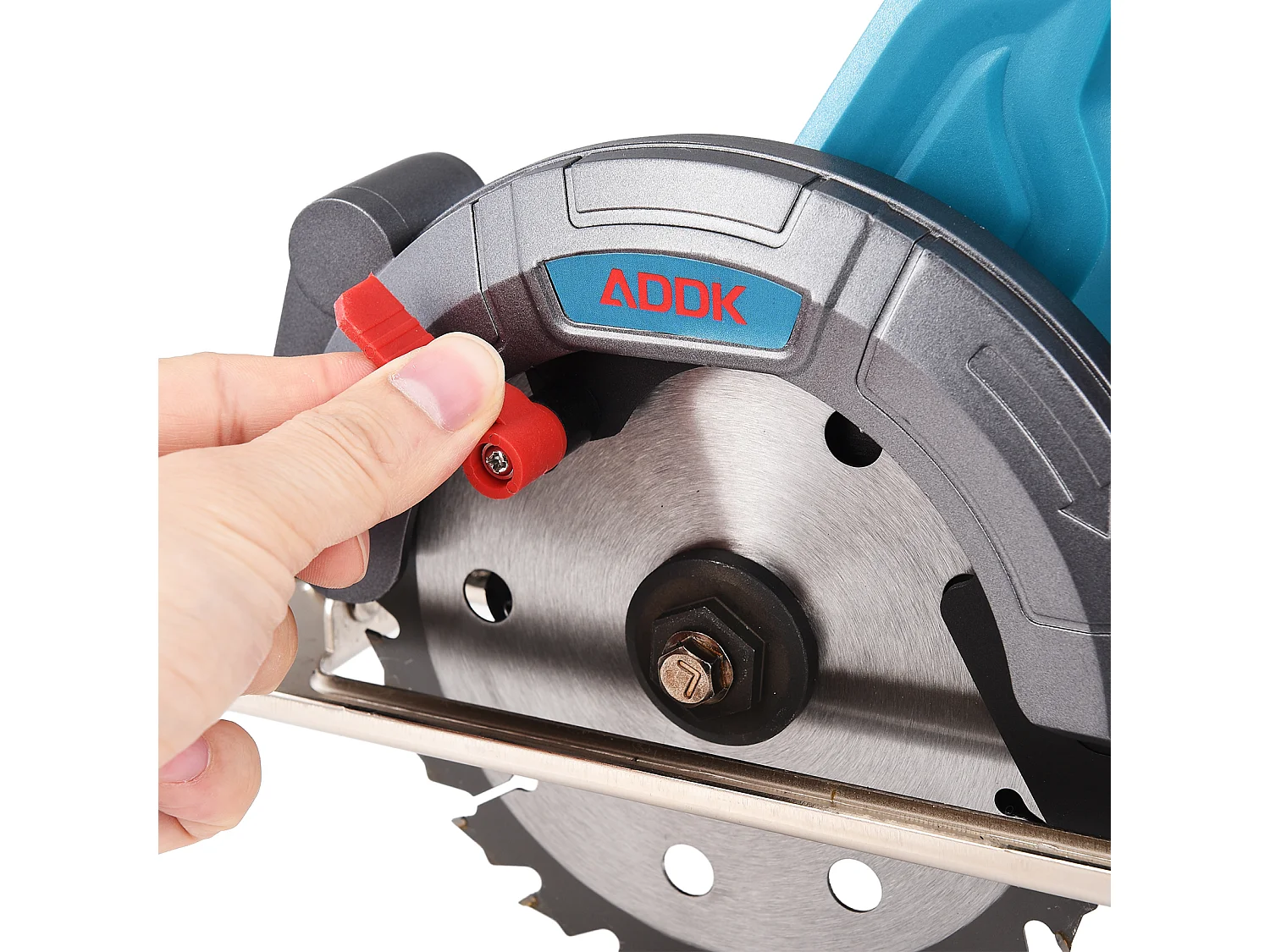 Scie circulaire 21 V à 6 lames, avec batterie 3,0 Ah, mini scie circulaire sans balais, adaptée à la coupe du bois (avec 2 batteries)