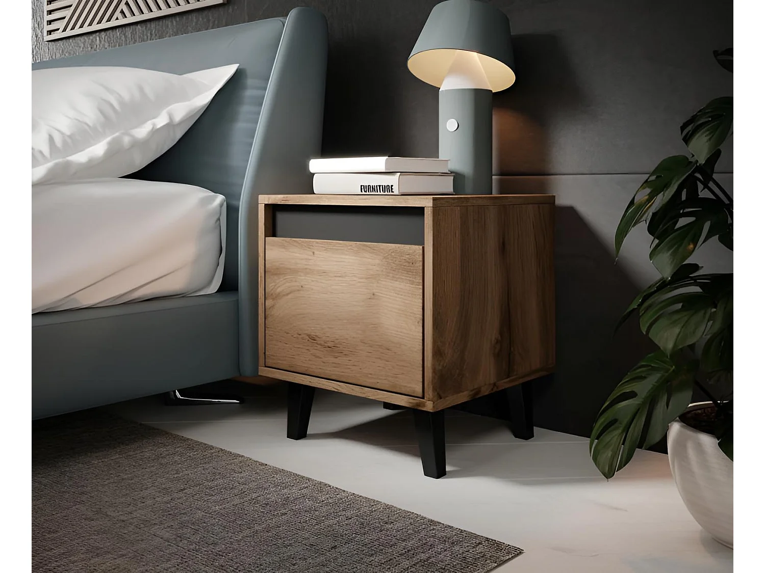 Comodino Nord/Marrone