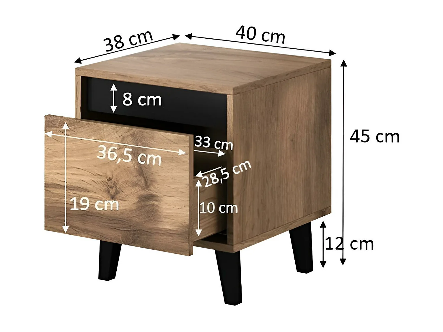 Comodino Nord/Marrone