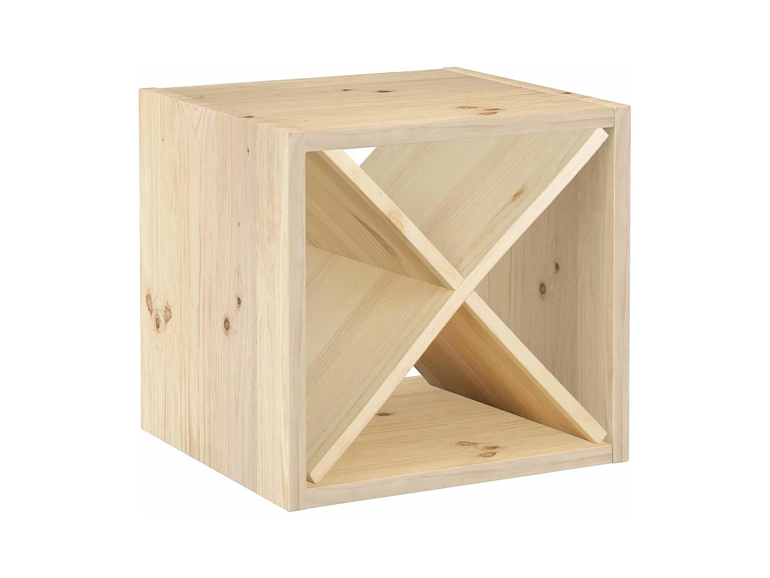 Cube avec range bouteille en pin 12 bouteilles Dinamic