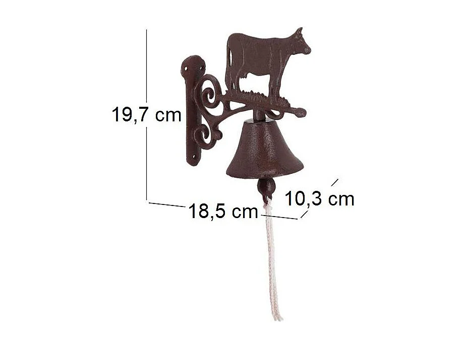 Cloche de jardin en fonte Vache