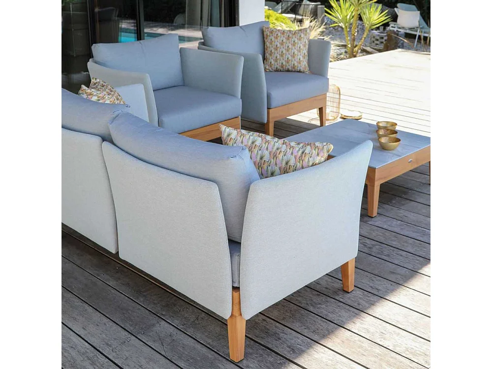 Canapé de jardin en aluminium et tissu Welcome