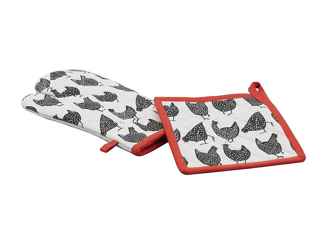 Ensemble gant et manique Cocottes